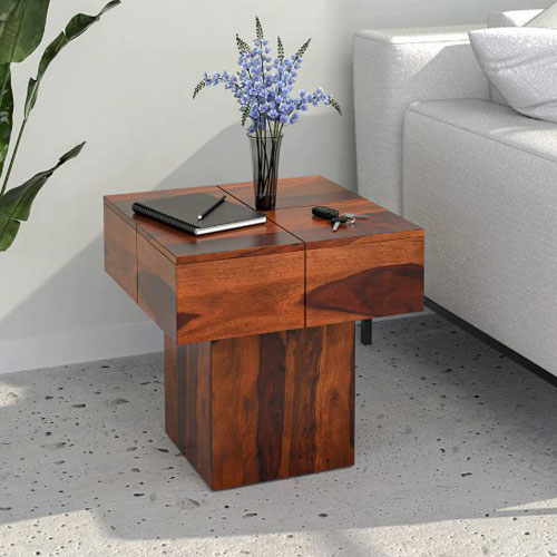 wooden side table